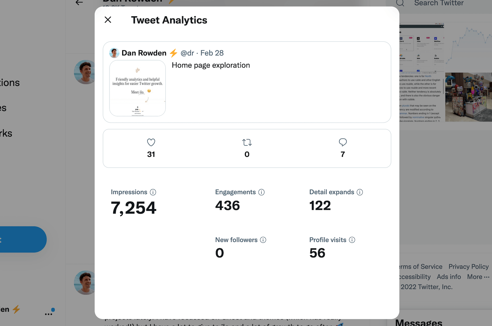 How to view analytics metrics for a single tweet