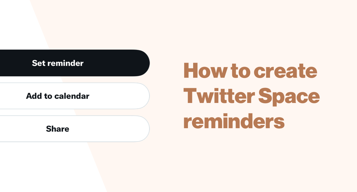 How to create a calendar reminder for a Twitter Space